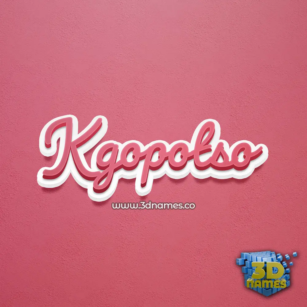 kgopotso in Red Scribble style - 3D name wallpaper