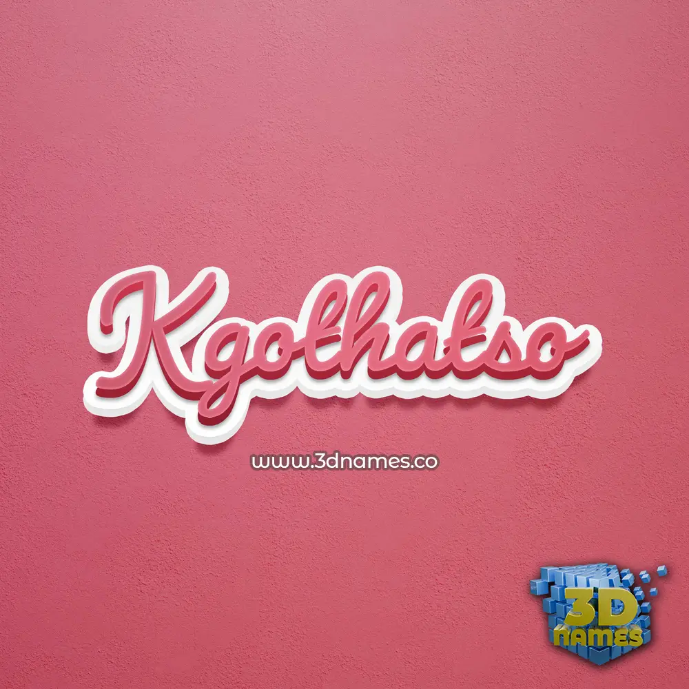 kgothatso in Red Scribble style - 3D name wallpaper