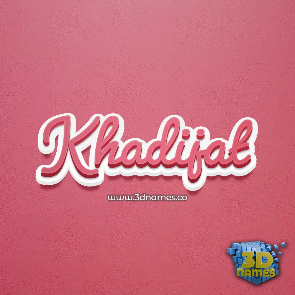 khadijat in Red Scribble style - 3D name wallpaper