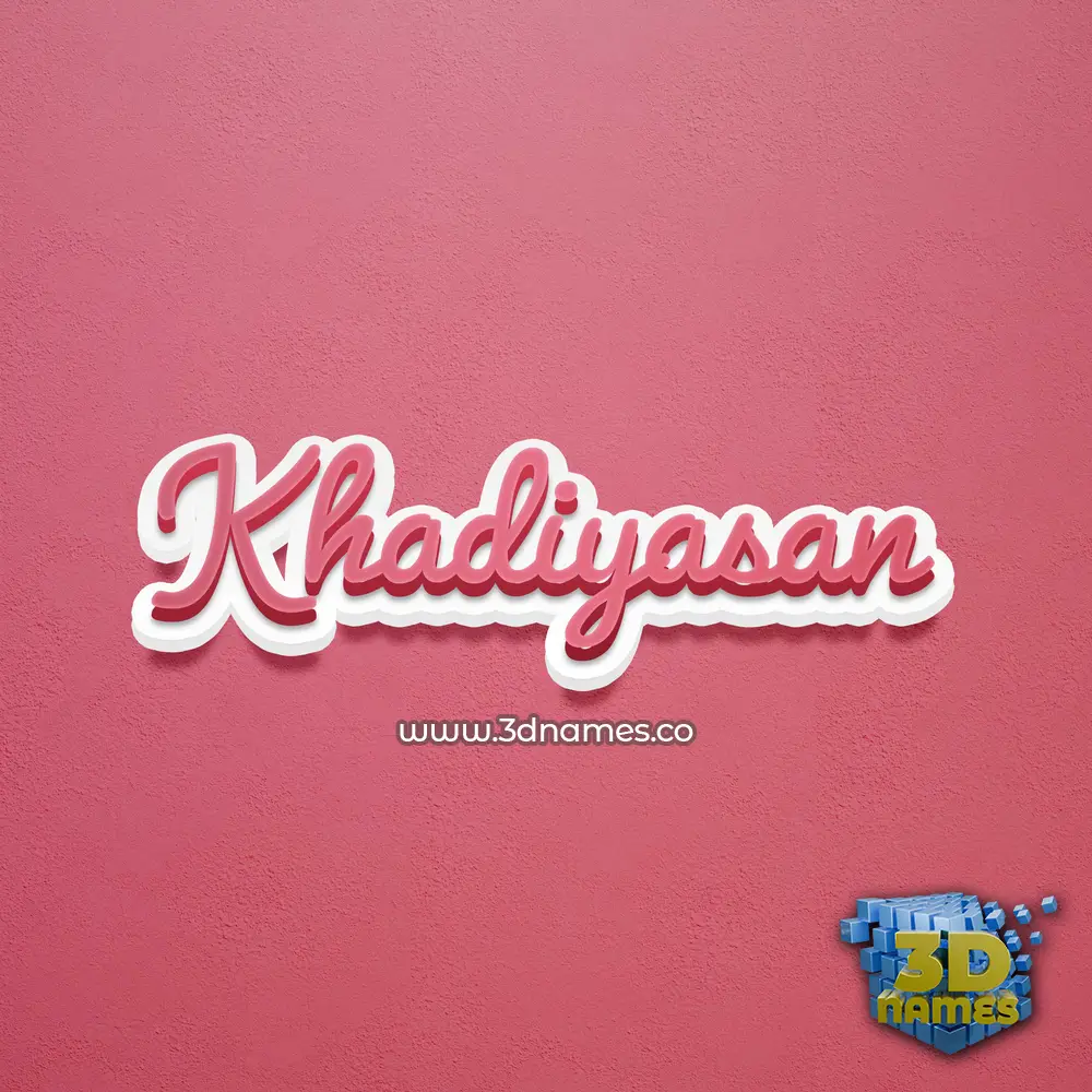 khadiyasan in Red Scribble style - 3D name wallpaper