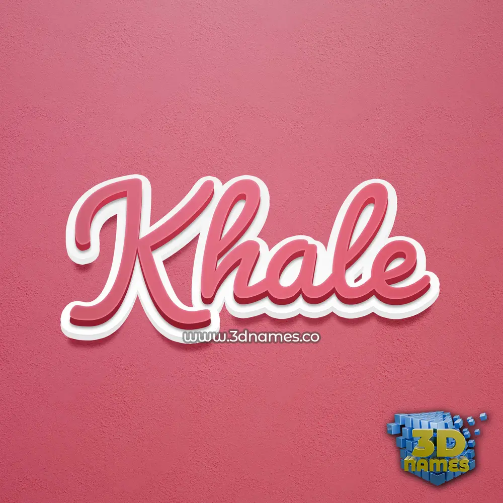 khale in Red Scribble style - 3D name wallpaper