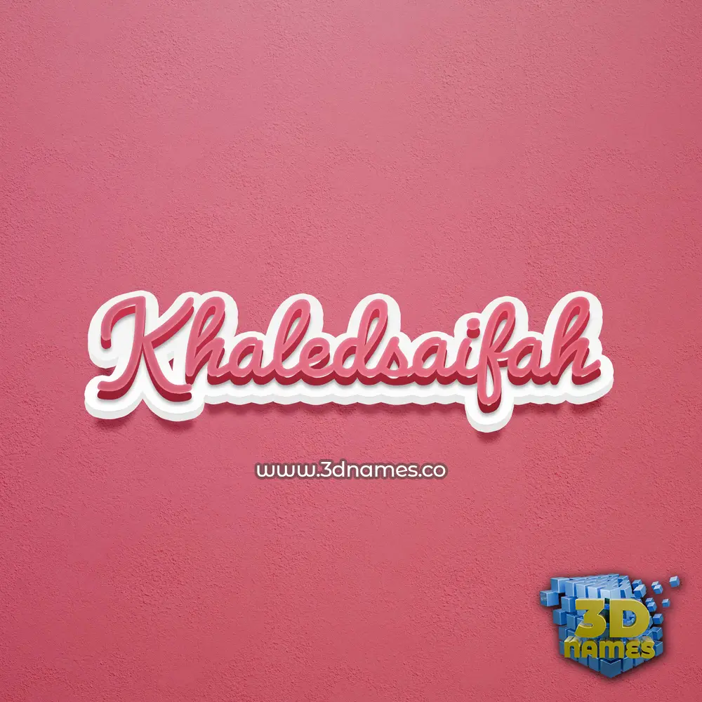 khaledsaifah in Red Scribble style - 3D name wallpaper