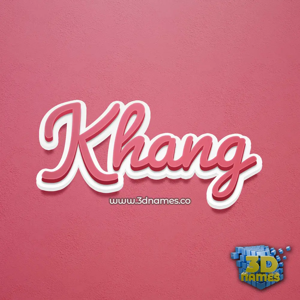 khang in Red Scribble style - 3D name wallpaper