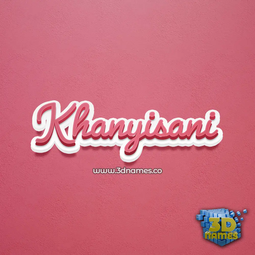 khanyisani in Red Scribble style - 3D name wallpaper