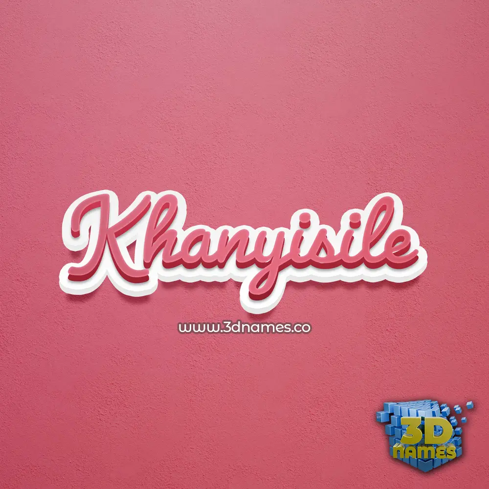khanyisile in Red Scribble style - 3D name wallpaper
