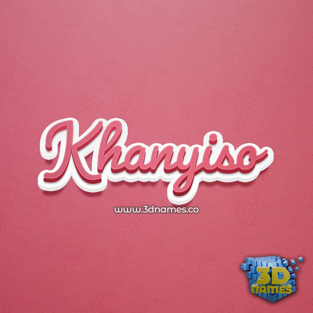 khanyiso in Red Scribble style - 3D name wallpaper