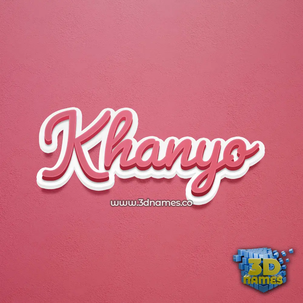 khanyo in Red Scribble style - 3D name wallpaper