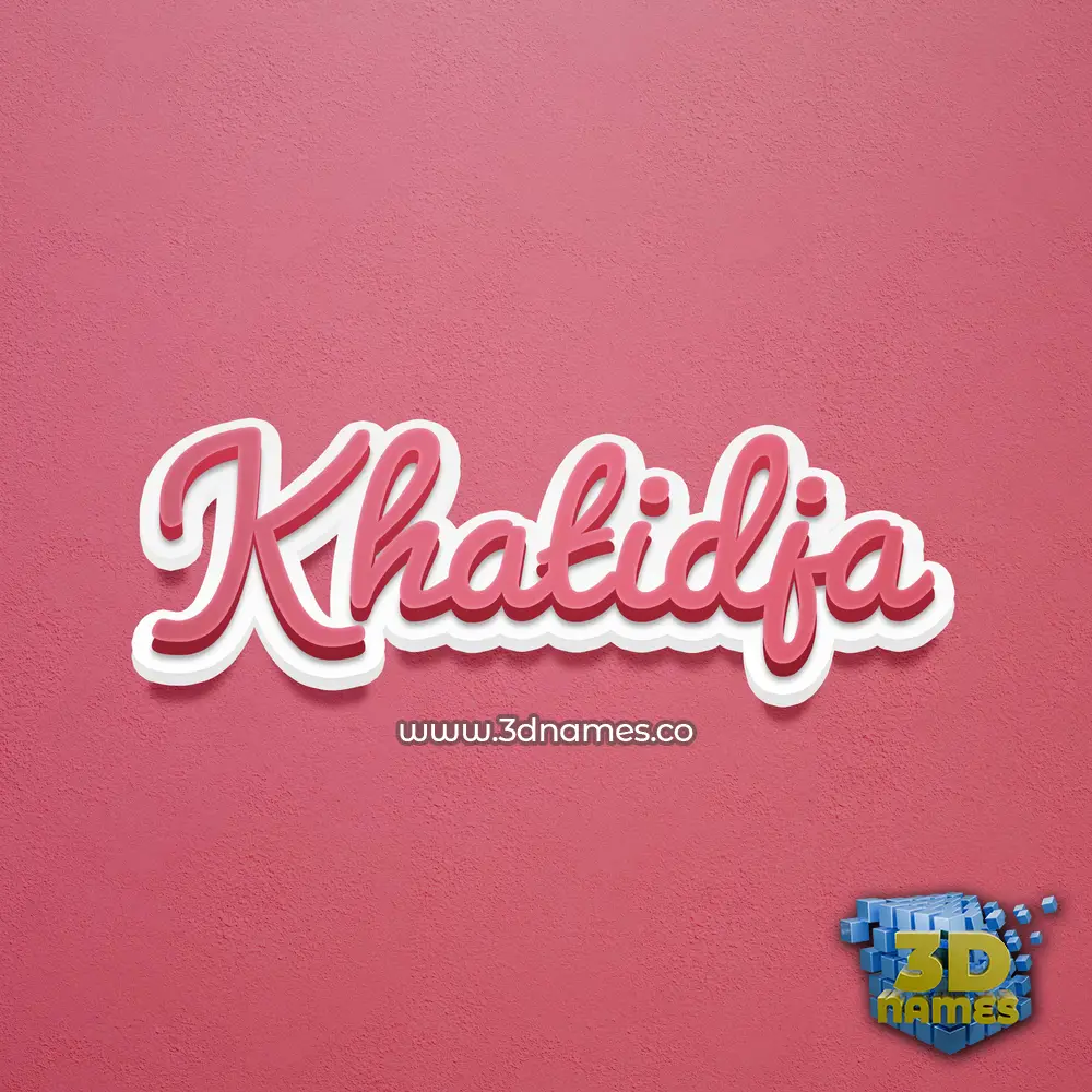 khatidja in Red Scribble style - 3D name wallpaper