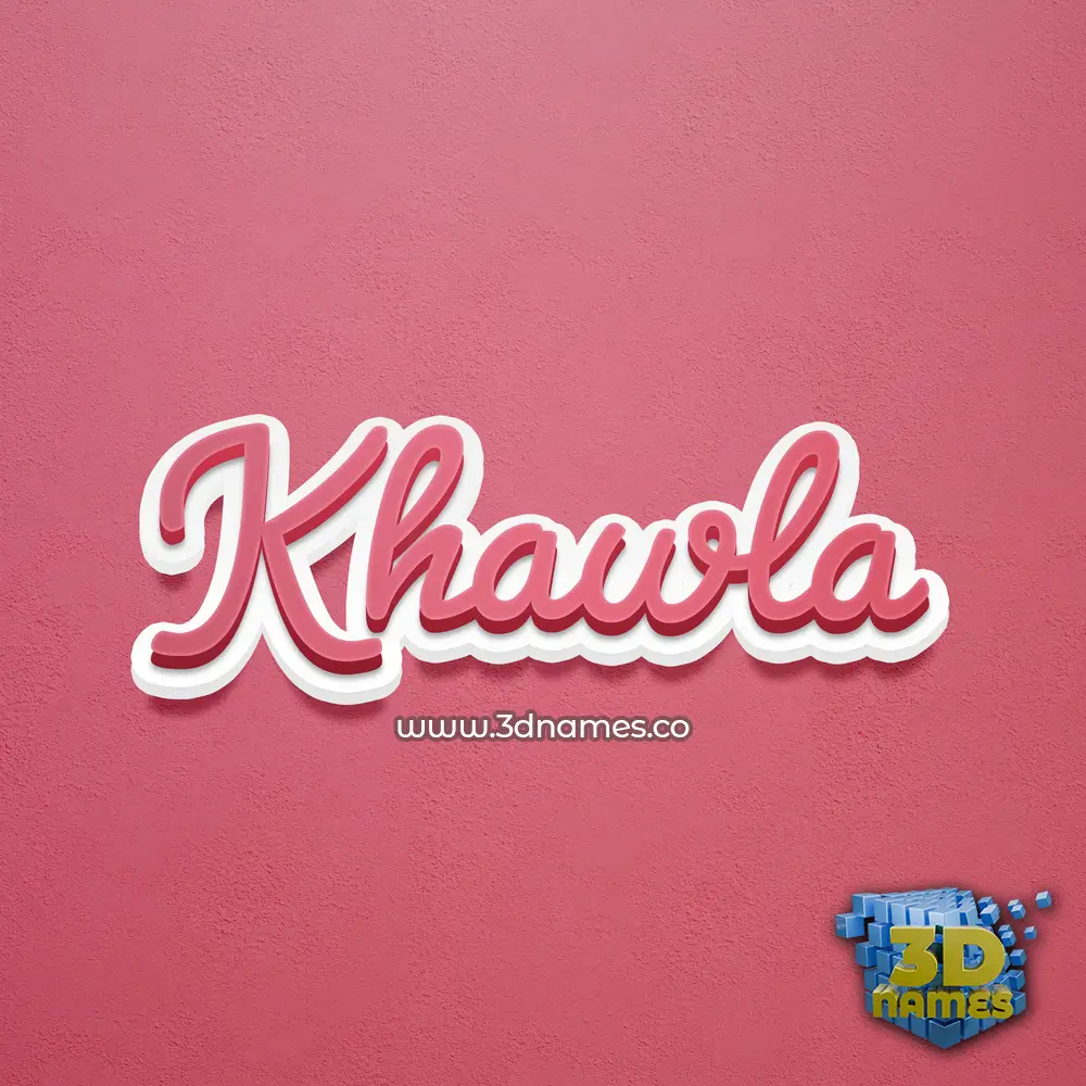khawla in Red Scribble style - 3D name wallpaper