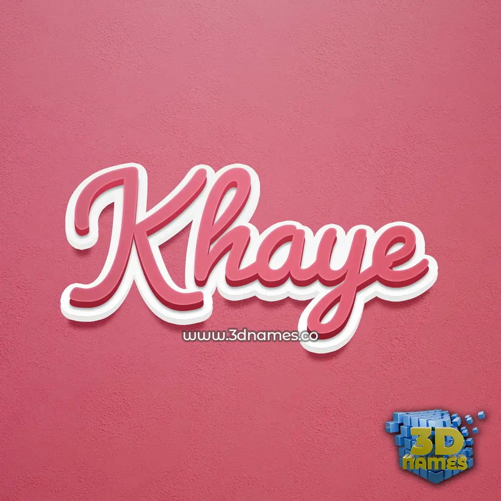 khaye in Red Scribble style - 3D name wallpaper