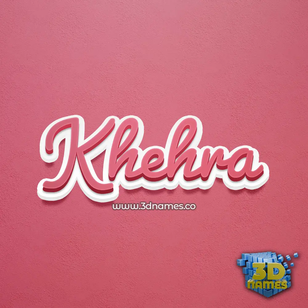 khehra in Red Scribble style - 3D name wallpaper