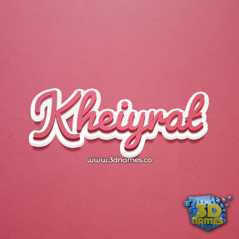 kheiyrat in Red Scribble style - 3D name wallpaper