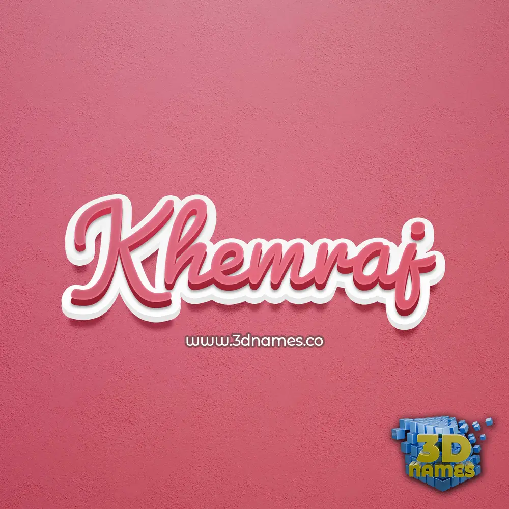 khemraj in Red Scribble style - 3D name wallpaper