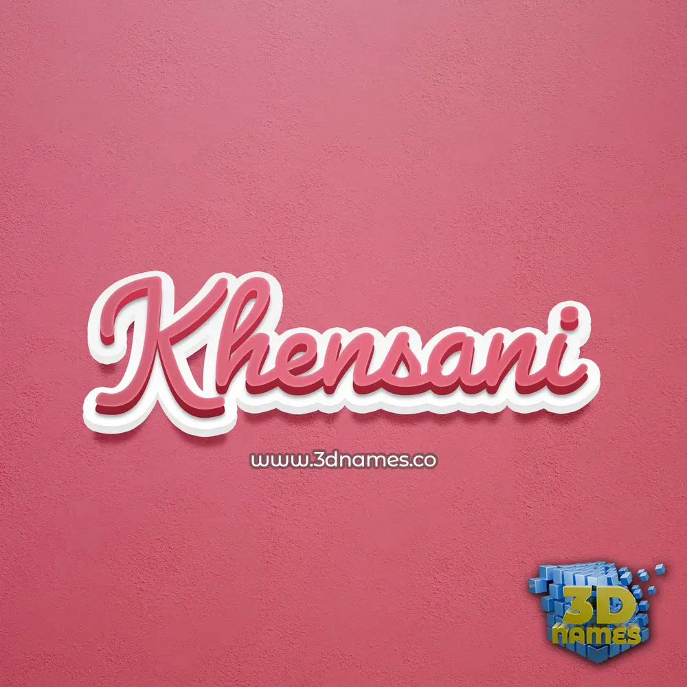 khensani in Red Scribble style - 3D name wallpaper