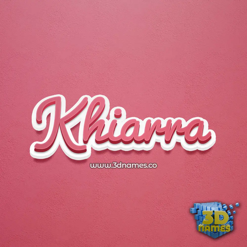khiarra in Red Scribble style - 3D name wallpaper