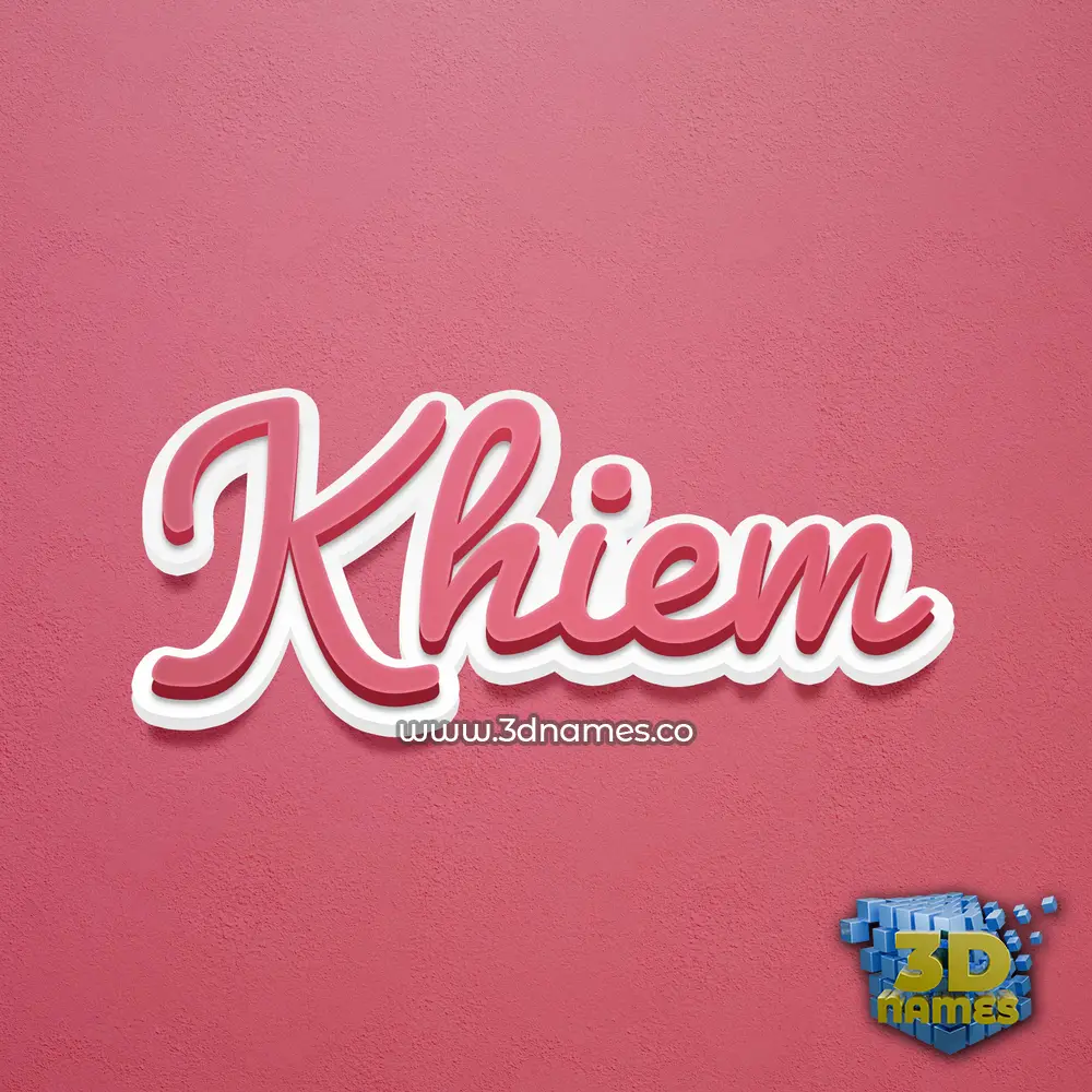 khiem in Red Scribble style - 3D name wallpaper