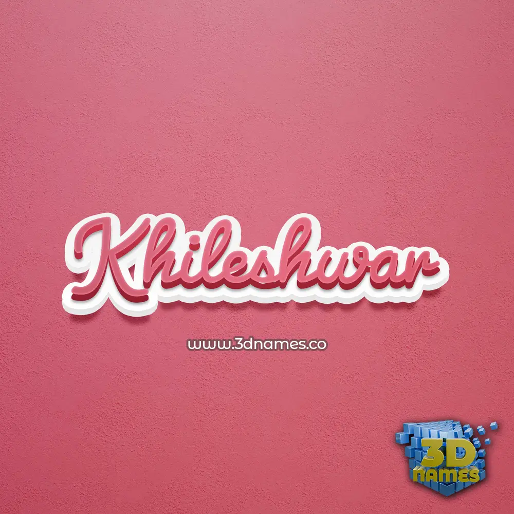 khileshwar in Red Scribble style - 3D name wallpaper