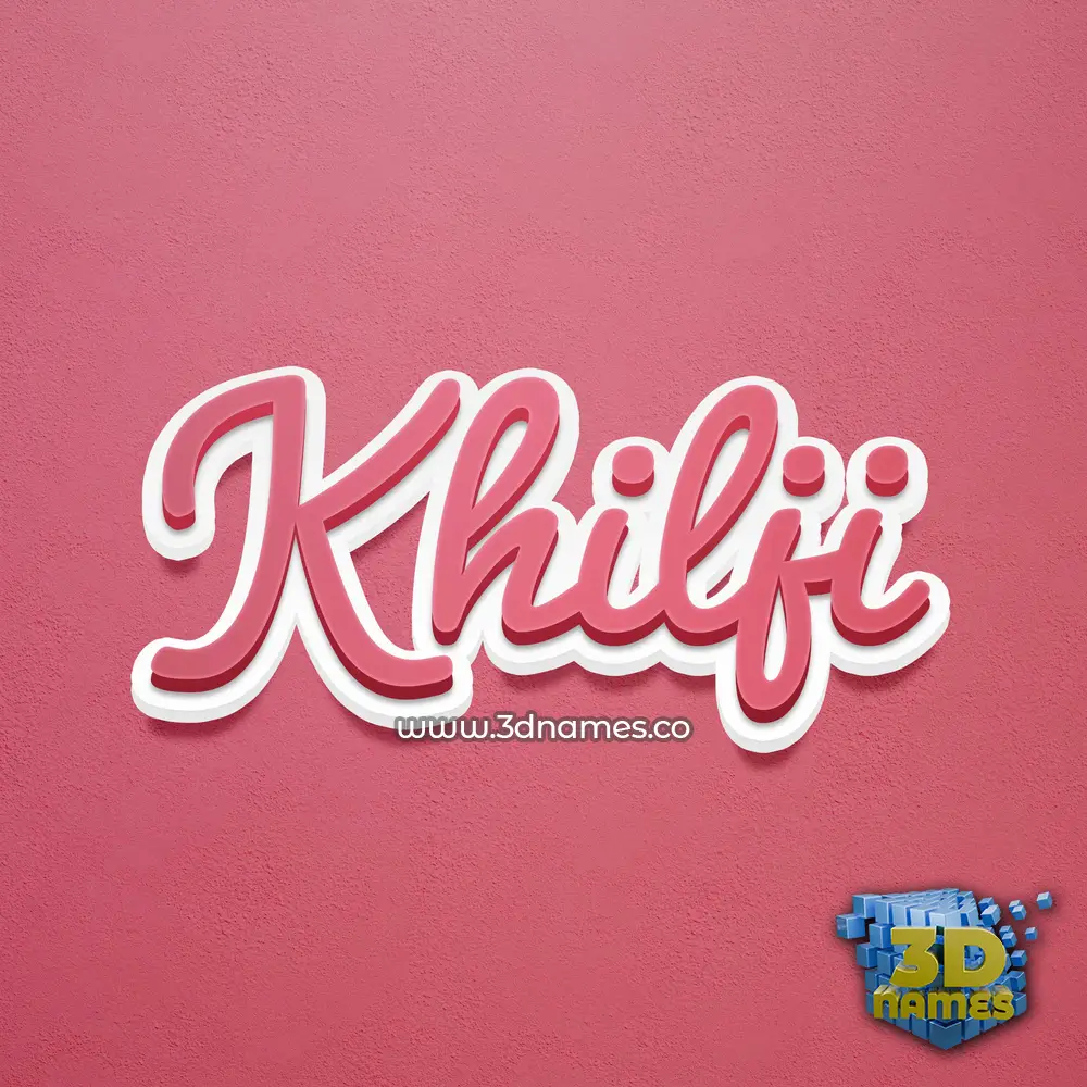 khilji in Red Scribble style - 3D name wallpaper