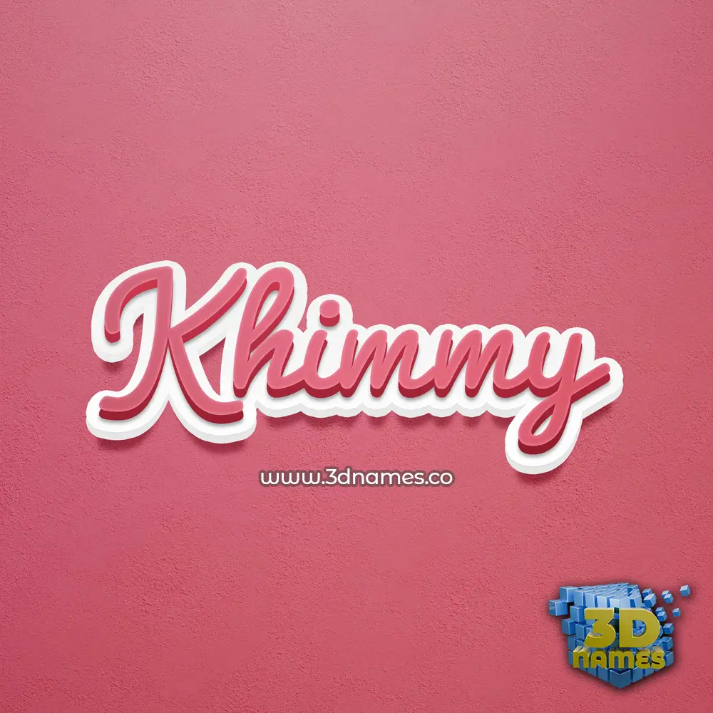khimmy in Red Scribble style - 3D name wallpaper