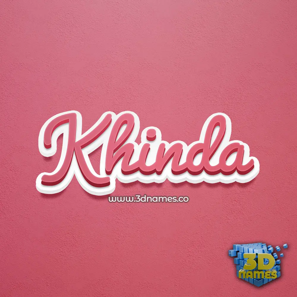 khinda in Red Scribble style - 3D name wallpaper