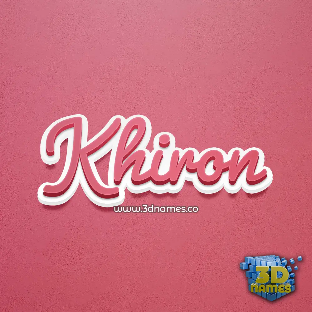 khiron in Red Scribble style - 3D name wallpaper