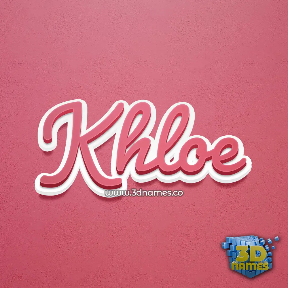 khloe in Red Scribble style - 3D name wallpaper