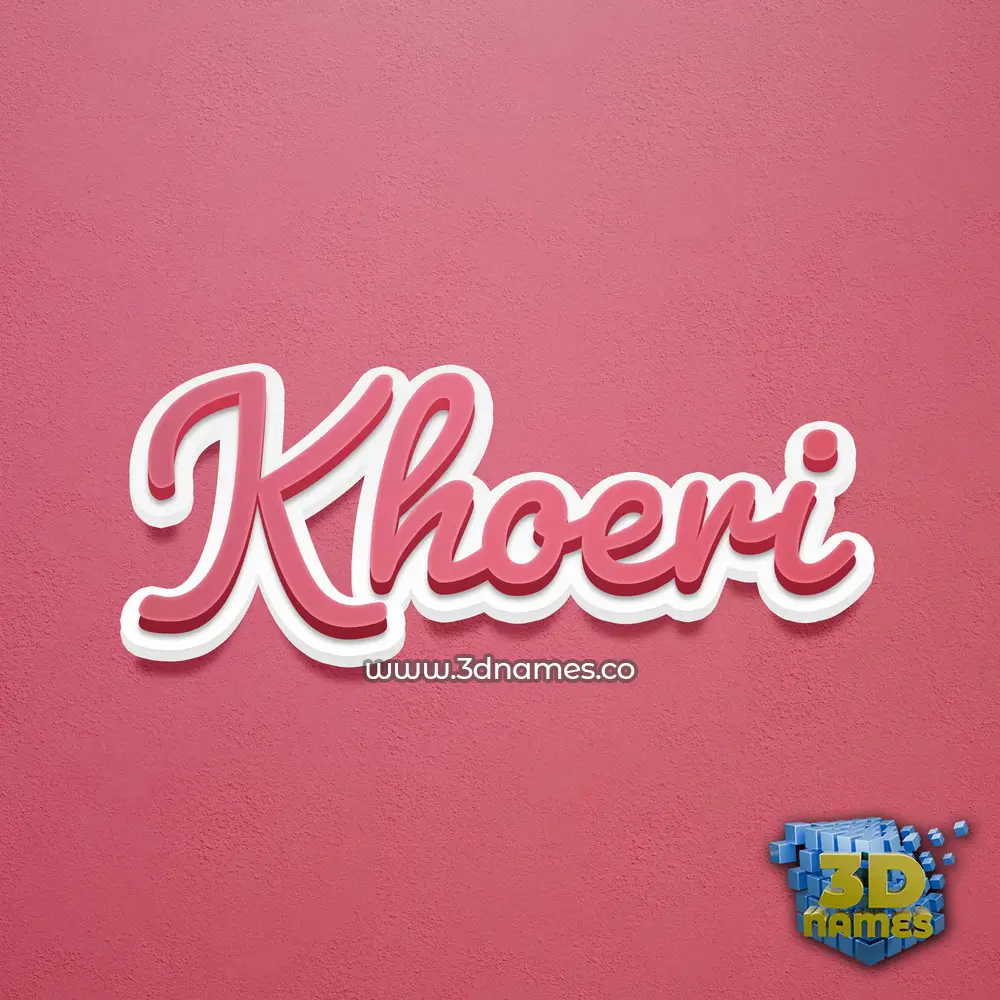 khoeri in Red Scribble style - 3D name wallpaper