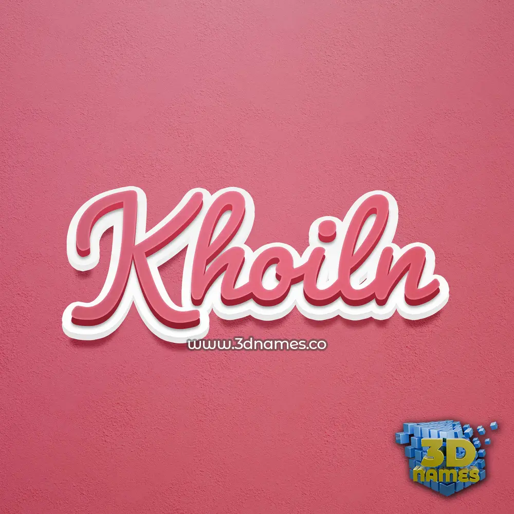 khoiln in Red Scribble style - 3D name wallpaper