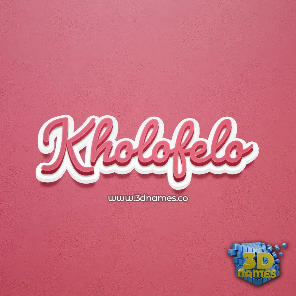 kholofelo in Red Scribble style - 3D name wallpaper