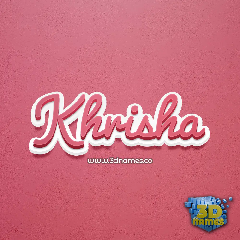 khrisha in Red Scribble style - 3D name wallpaper
