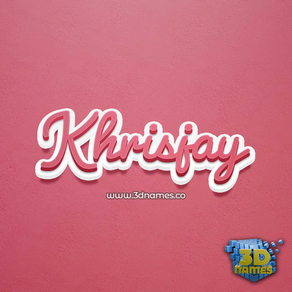 khrisjay in Red Scribble style - 3D name wallpaper