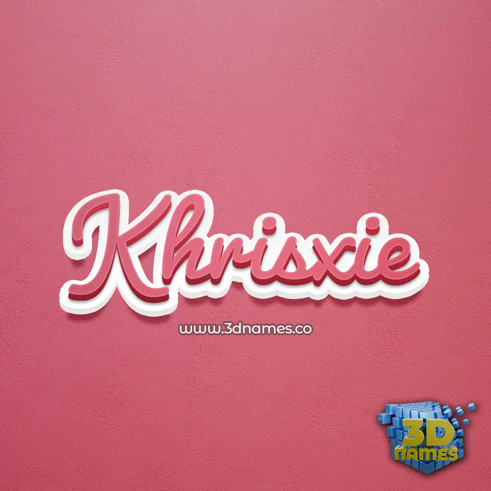 khrisxie in Red Scribble style - 3D name wallpaper