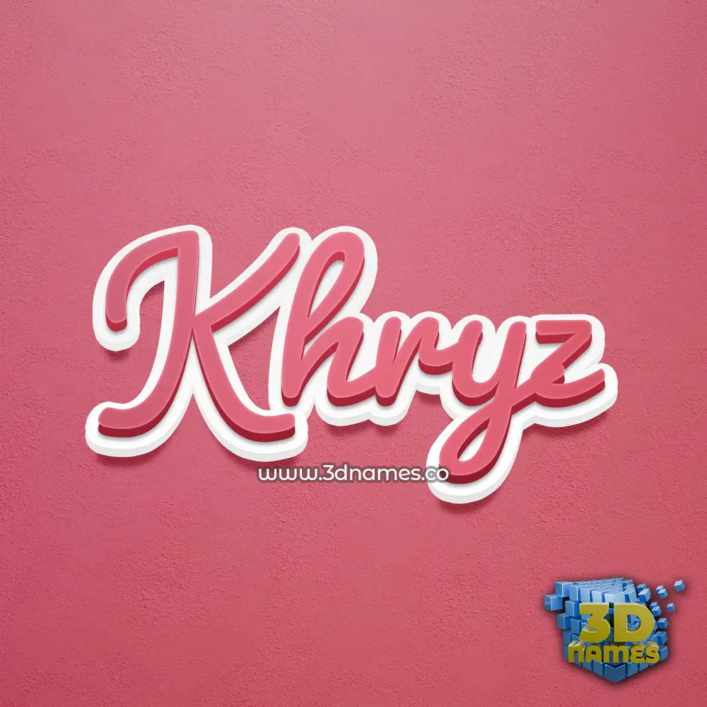 khryz in Red Scribble style - 3D name wallpaper