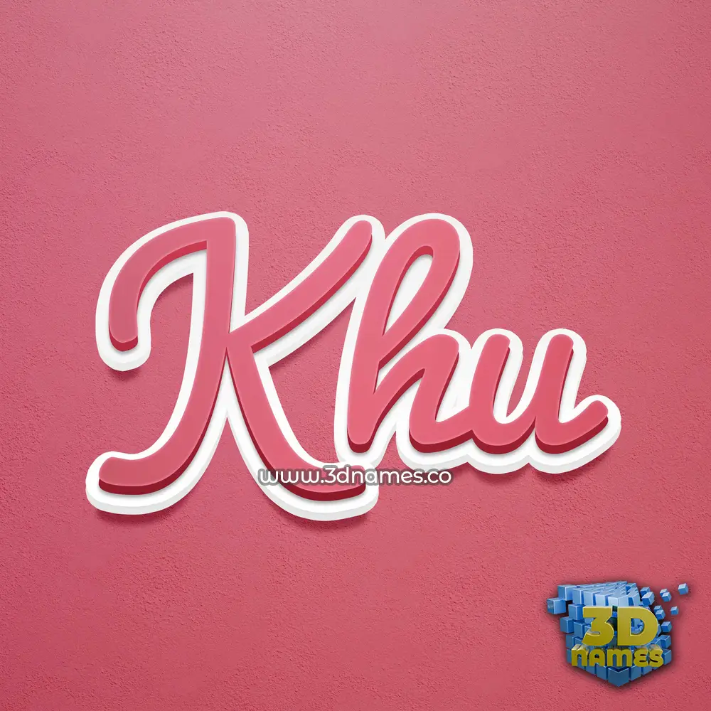 khu in Red Scribble style - 3D name wallpaper