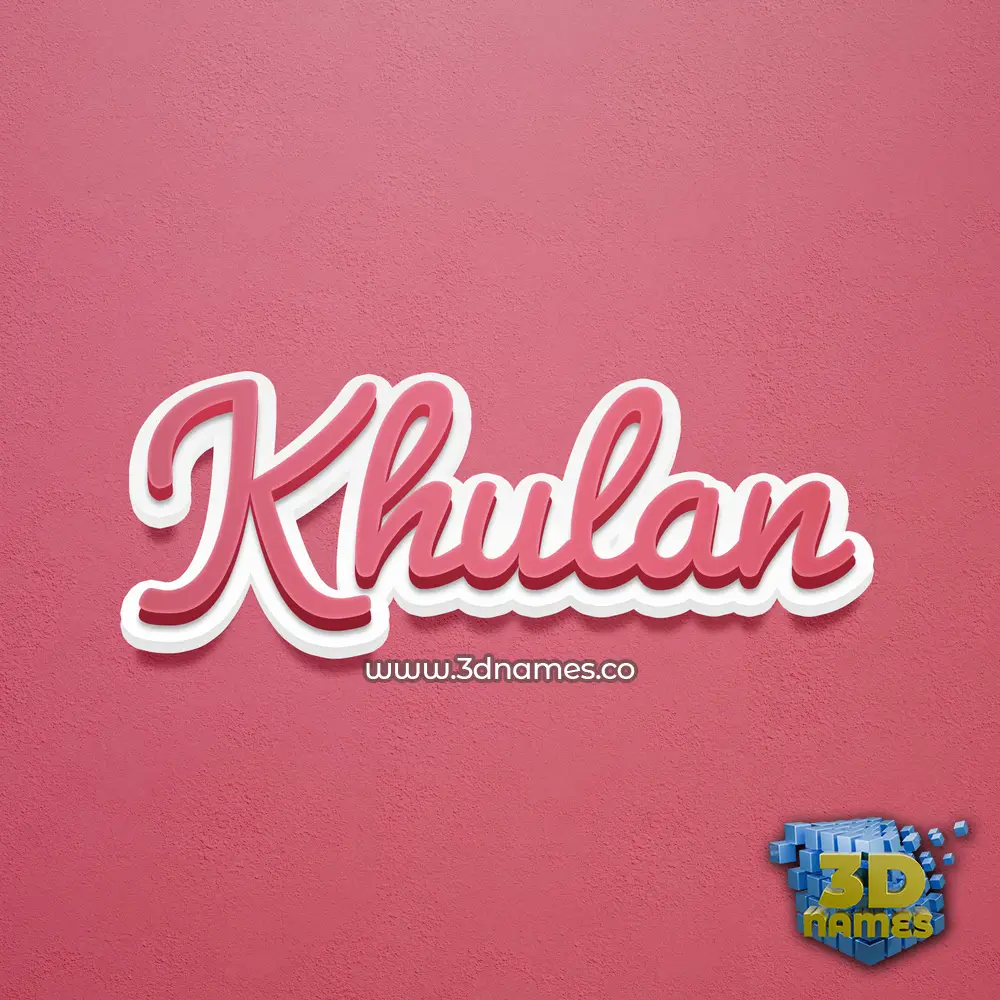 khulan in Red Scribble style - 3D name wallpaper