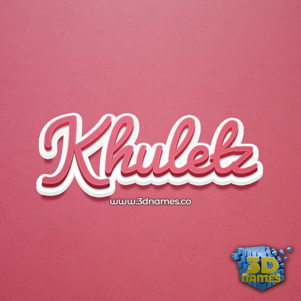 khuletz in Red Scribble style - 3D name wallpaper