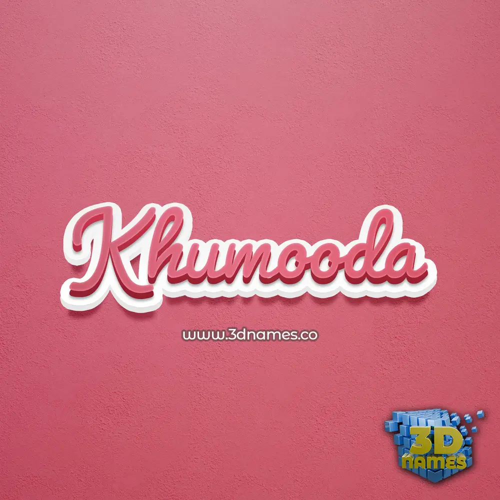 khumooda in Red Scribble style - 3D name wallpaper