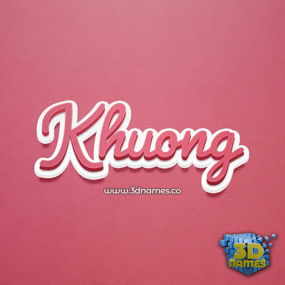 khuong in Red Scribble style - 3D name wallpaper