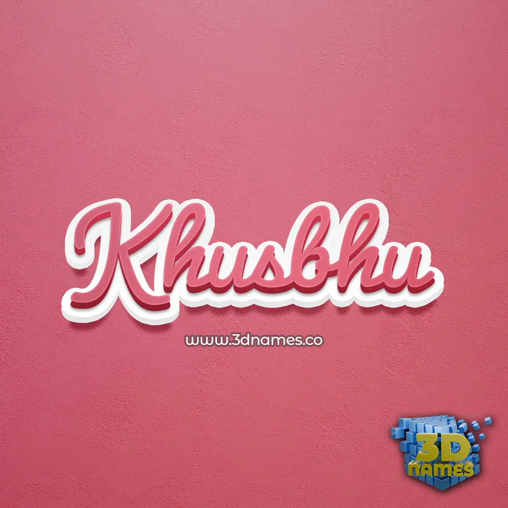 khusbhu in Red Scribble style - 3D name wallpaper