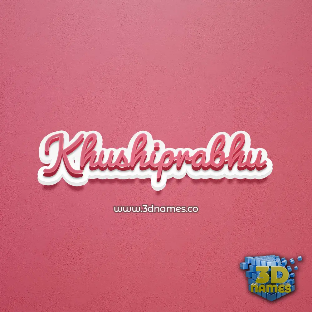 khushiprabhu in Red Scribble style - 3D name wallpaper