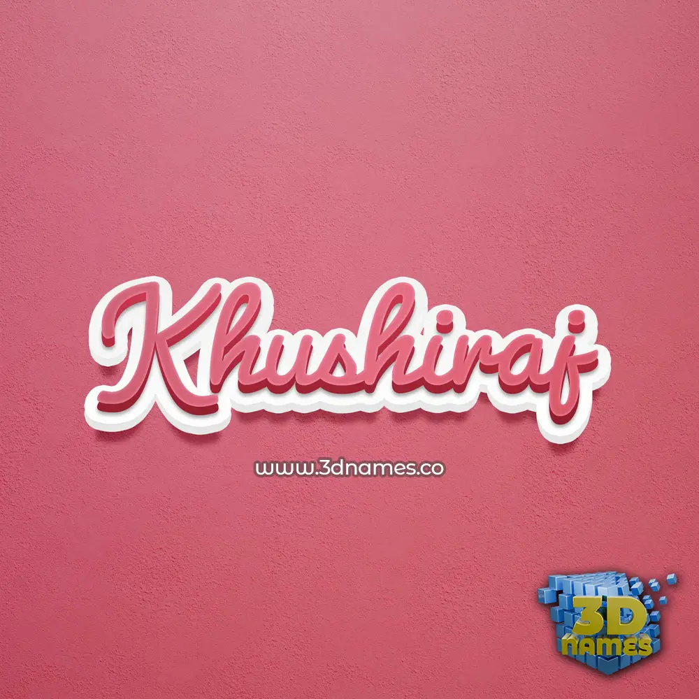 khushiraj in Red Scribble style - 3D name wallpaper