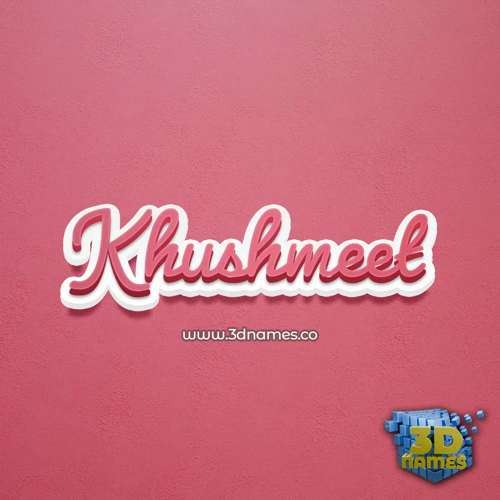 khushmeet in Red Scribble style - 3D name wallpaper