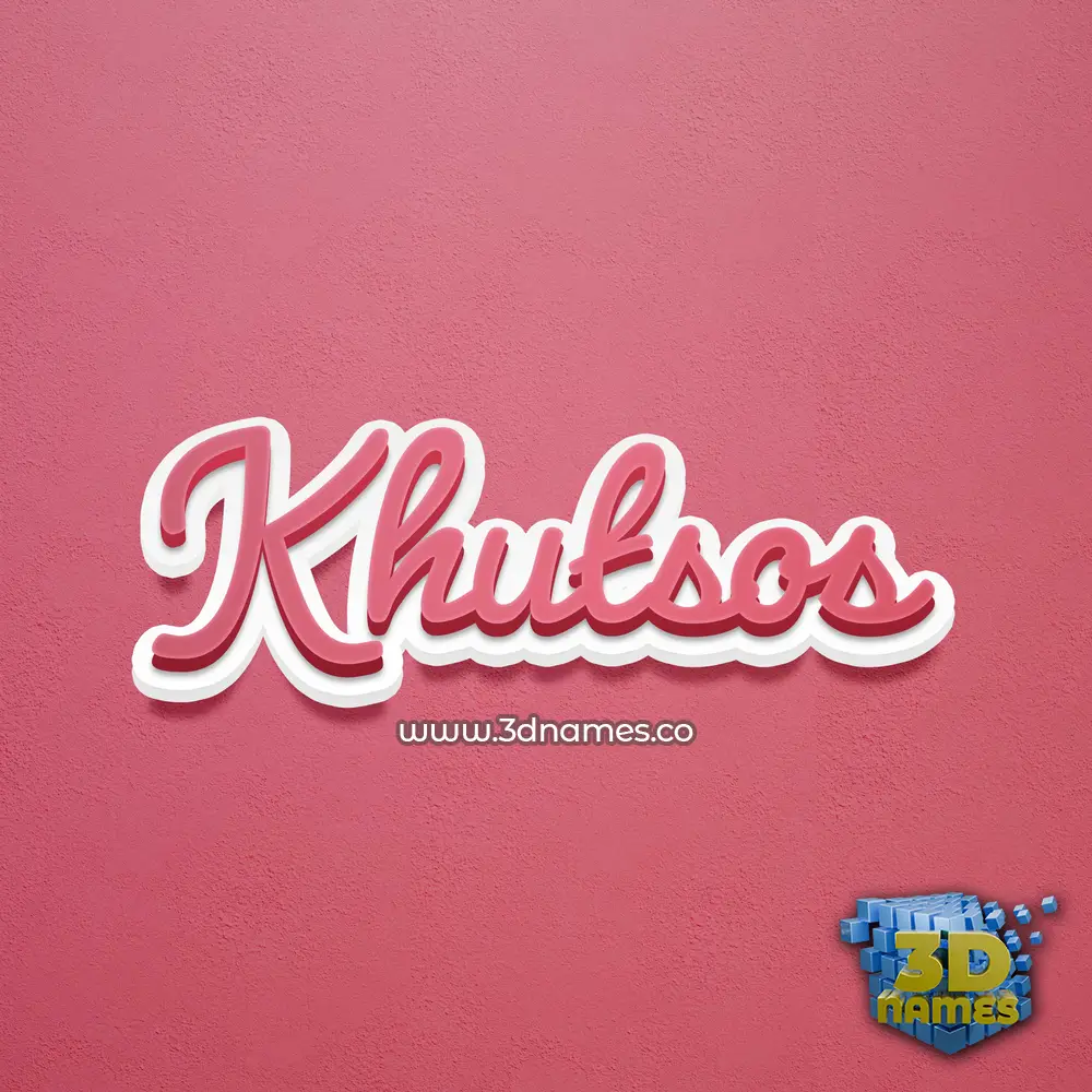 khutsos in Red Scribble style - 3D name wallpaper
