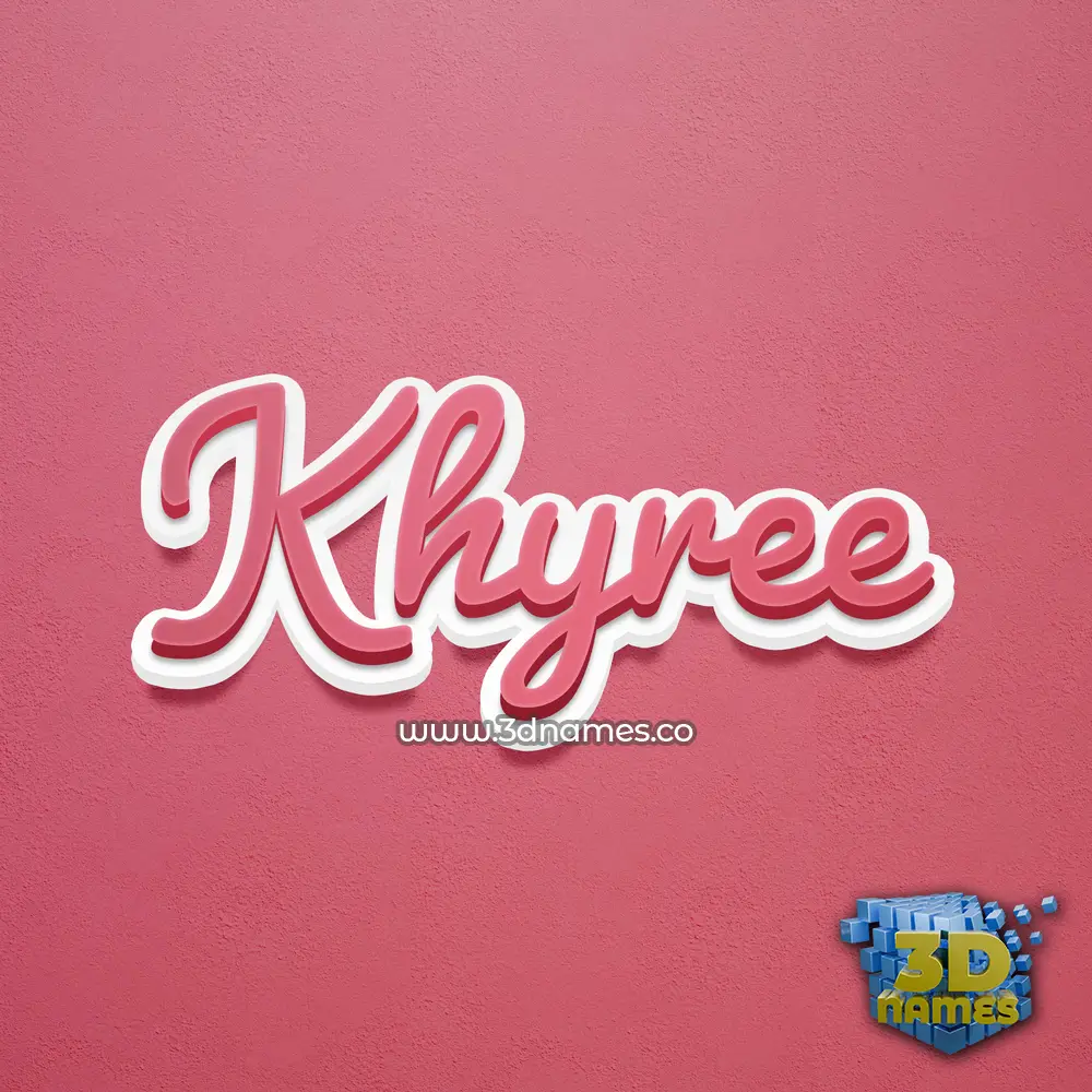 khyree in Red Scribble style - 3D name wallpaper