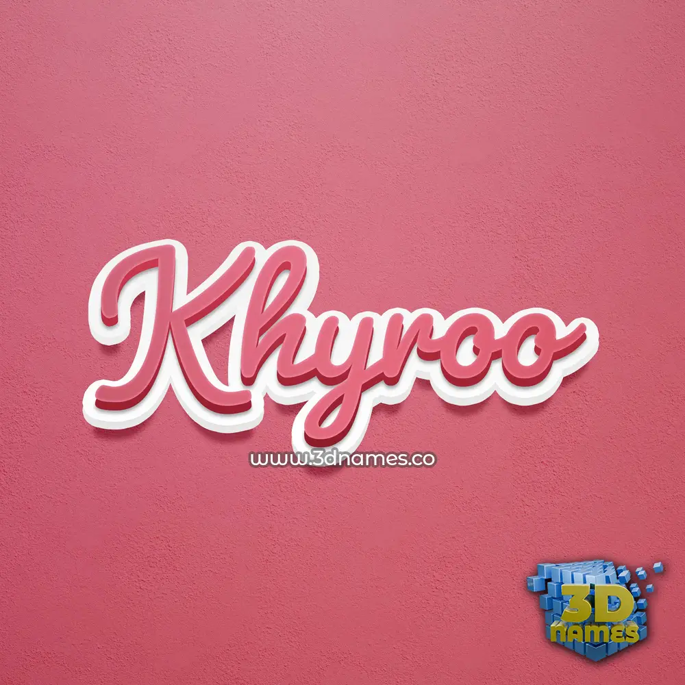 khyroo in Red Scribble style - 3D name wallpaper