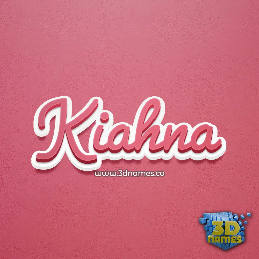 kiahna in Red Scribble style - 3D name wallpaper