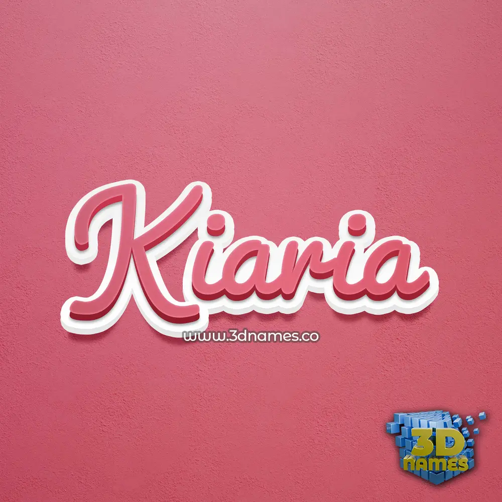 kiaria in Red Scribble style - 3D name wallpaper
