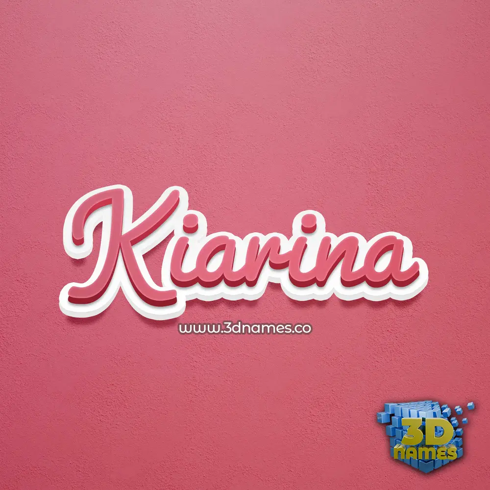 kiarina in Red Scribble style - 3D name wallpaper