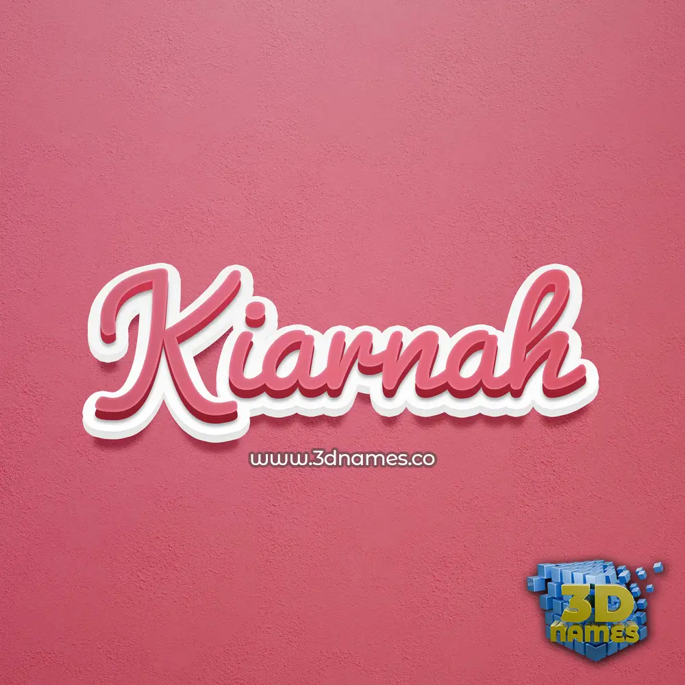 kiarnah in Red Scribble style - 3D name wallpaper