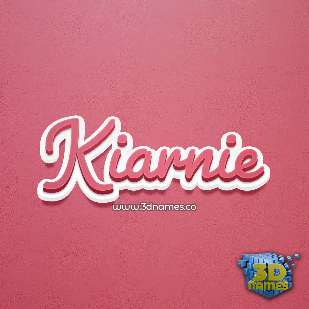 kiarnie in Red Scribble style - 3D name wallpaper